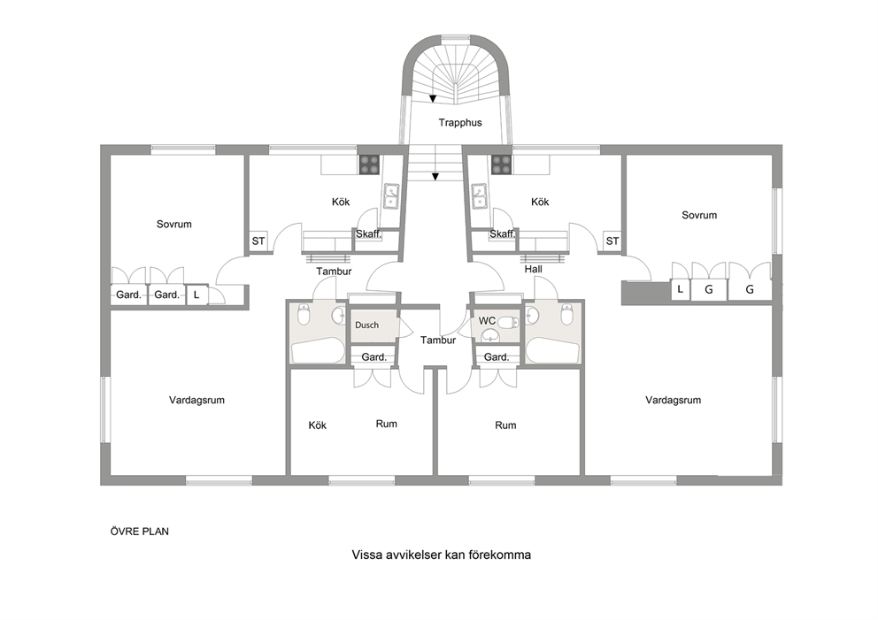 Planritning - övre plan