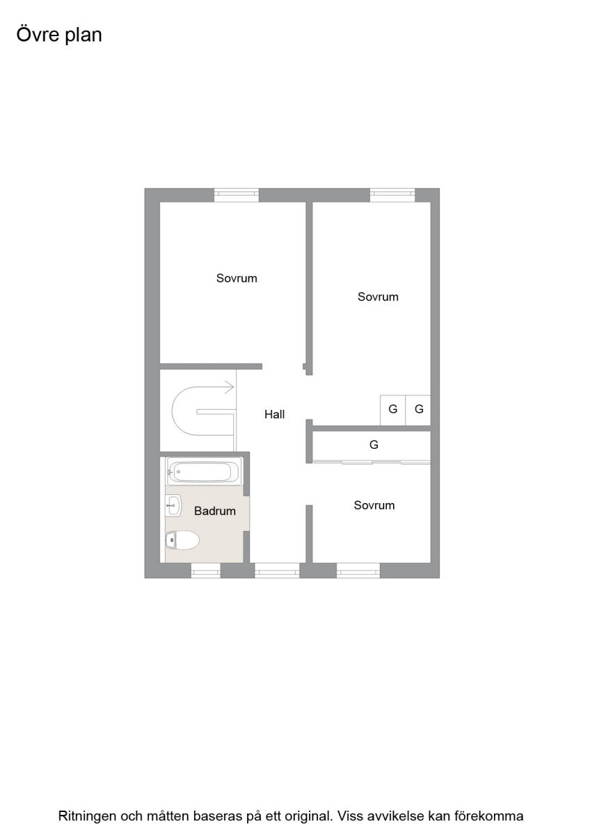 Planlösning övre plan