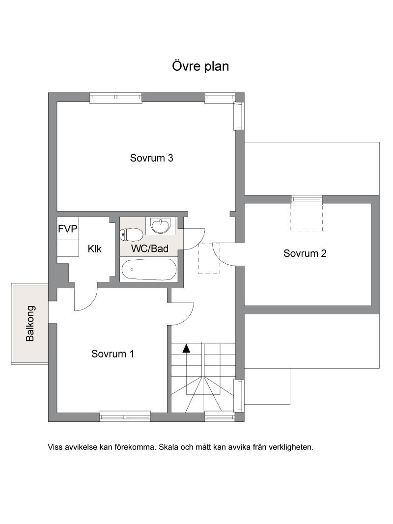 Planritning övre plan