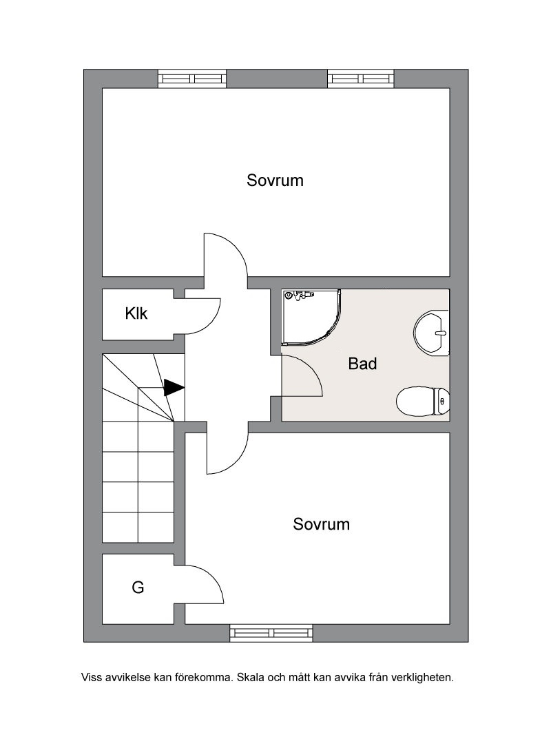 Planritning övre plan