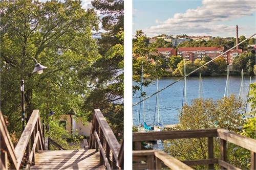 Kort promenad till Fredhälls badklippor 