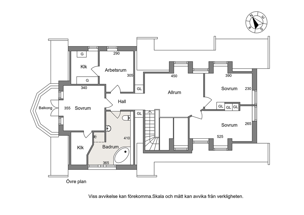 Planlösning Övervåning