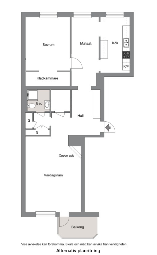 Alternativ planlösning 2