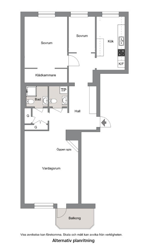 Alternativ planlösning 2