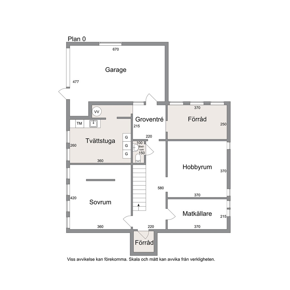 Planritning Källarplan