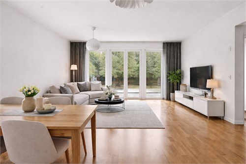 Rendering vardagsrum kök