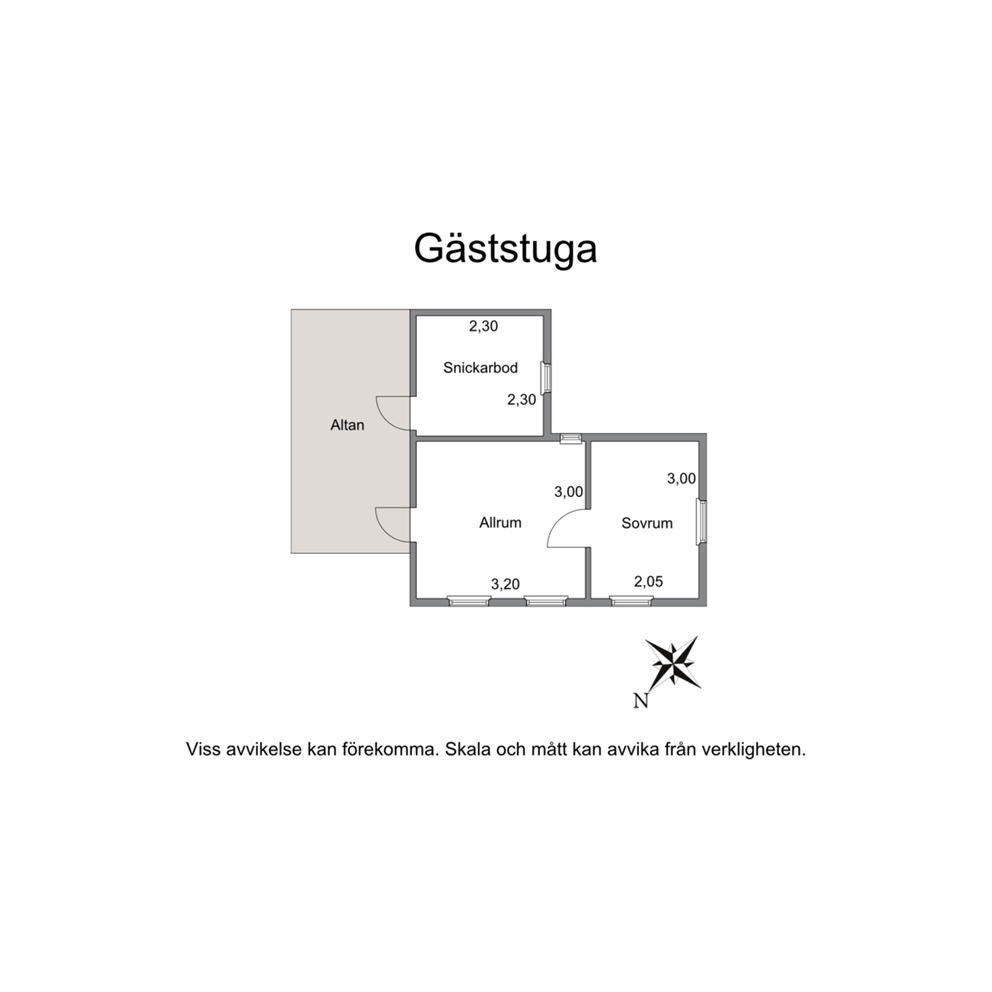 Planritning gästhus 2D