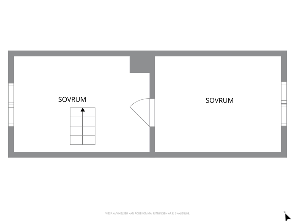 Ungefärlig planlösning inredd vind