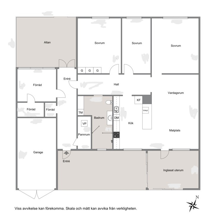 Alternativ planritning. 4 ROK istället för 3 ROK