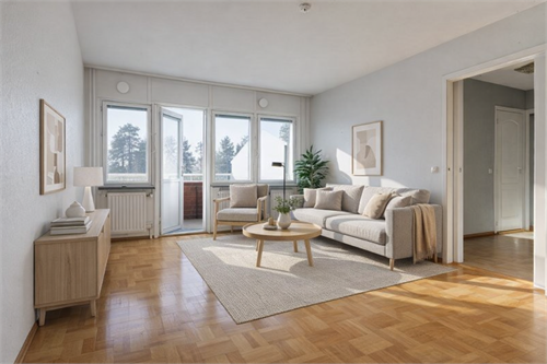 Vardagsrum möblerat av AI