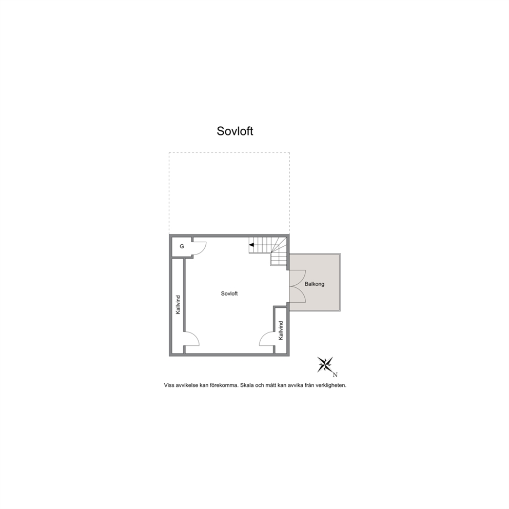 Planlösning, sovloft