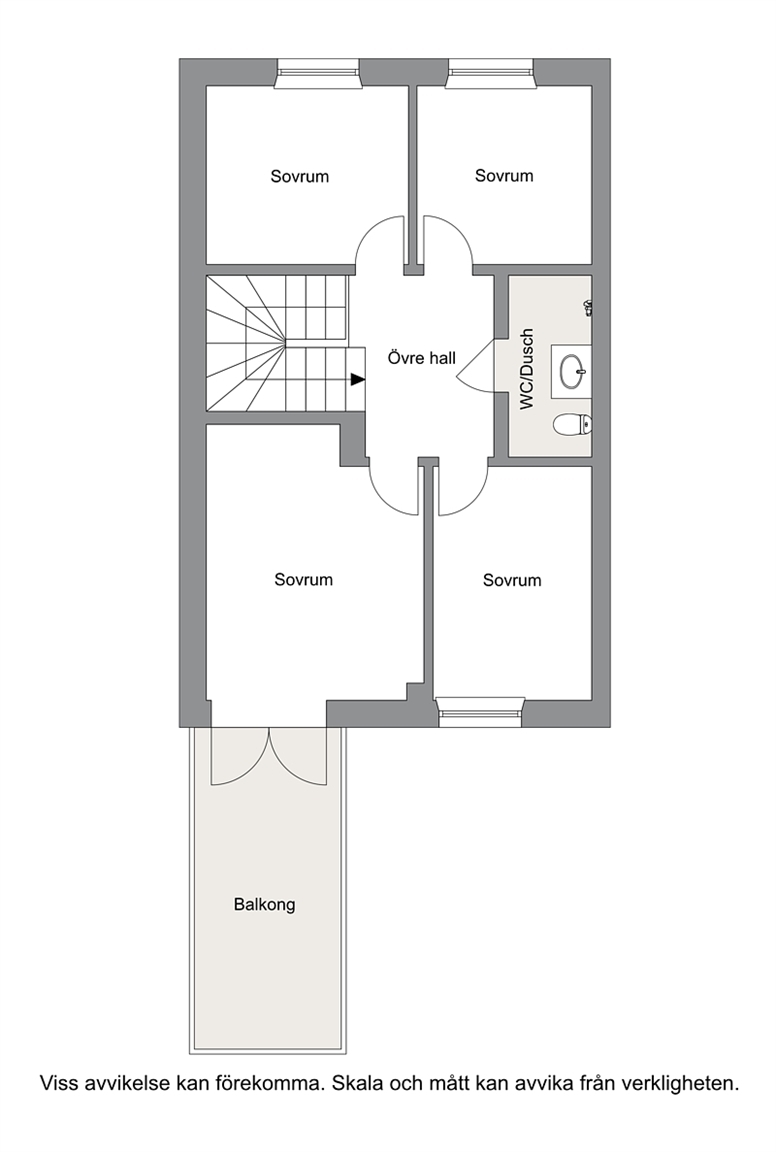 Planritning övre plan