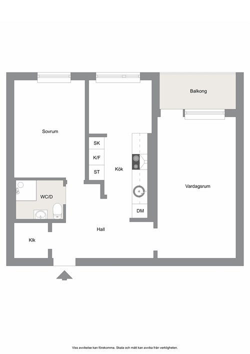 Planritning - avvikelser kan förekomma