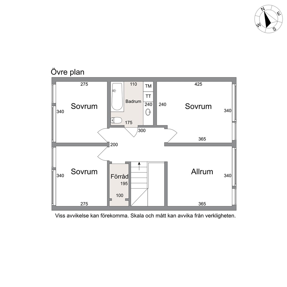 Planlösning övre plan