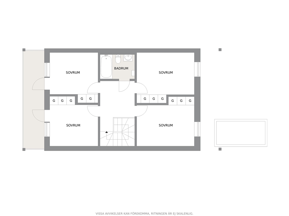 Alternativ planlösning övre plan 