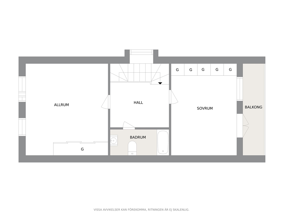 Ungefärlig planlösning övre plan