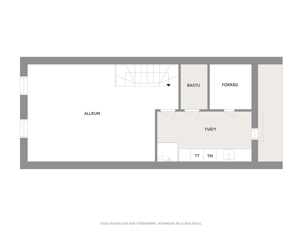 Ungefärlig planlösning källarplan
