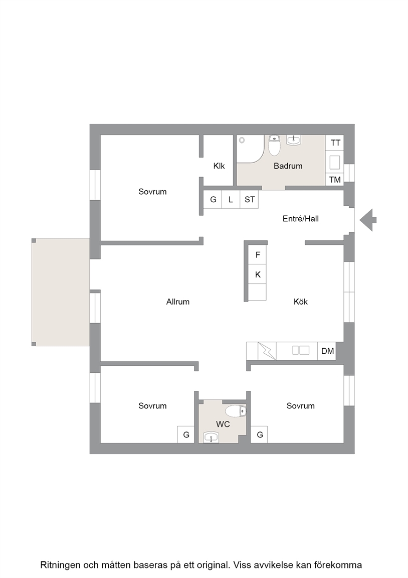 Finns fler garderober i sovrum 3 