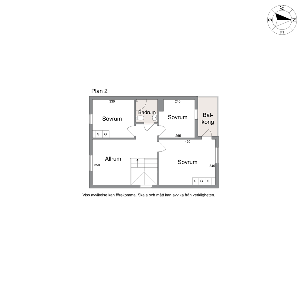 Planritning övervåning