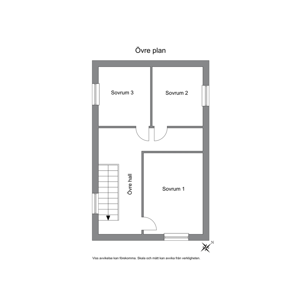 Planritning övre plan