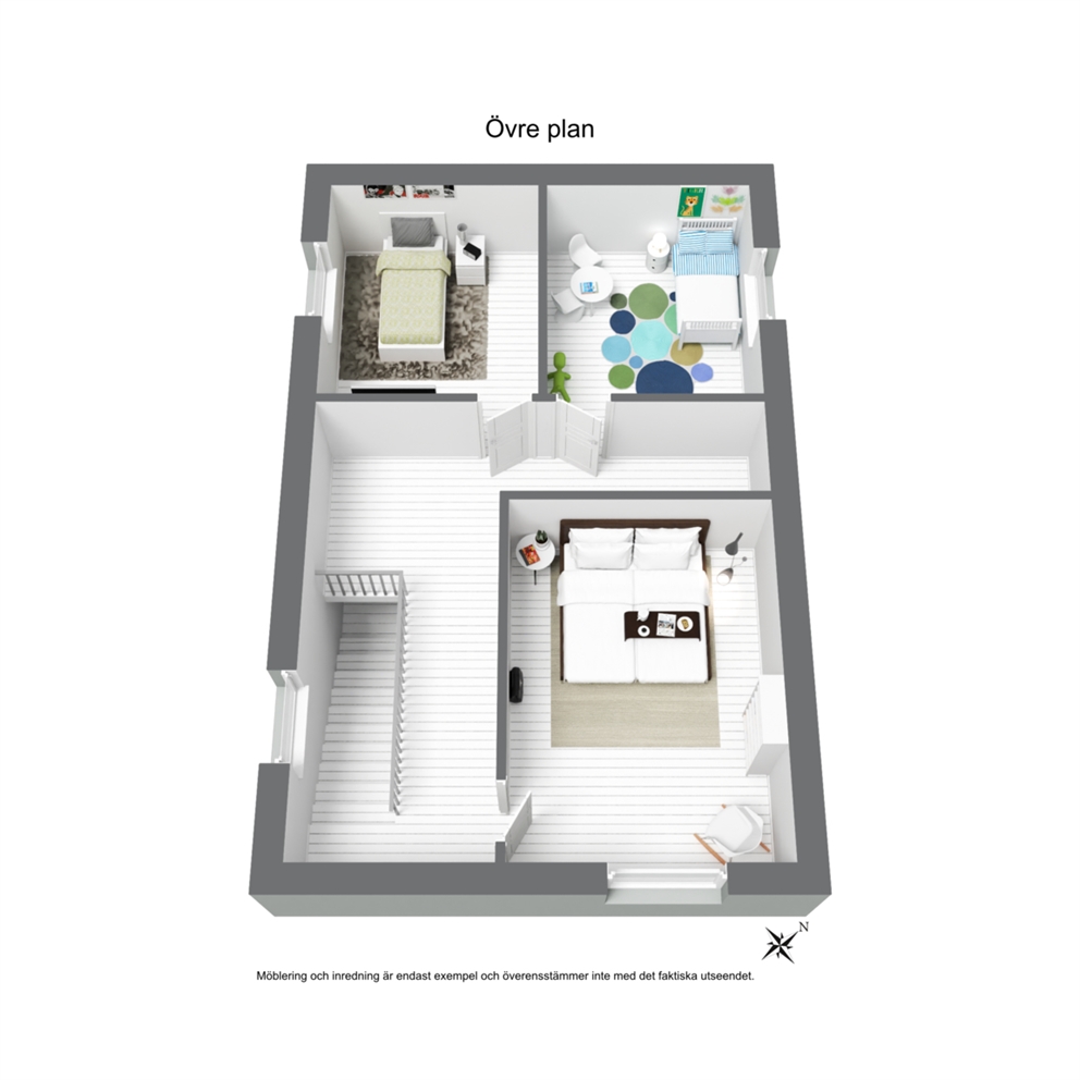 Planritning övre plan
