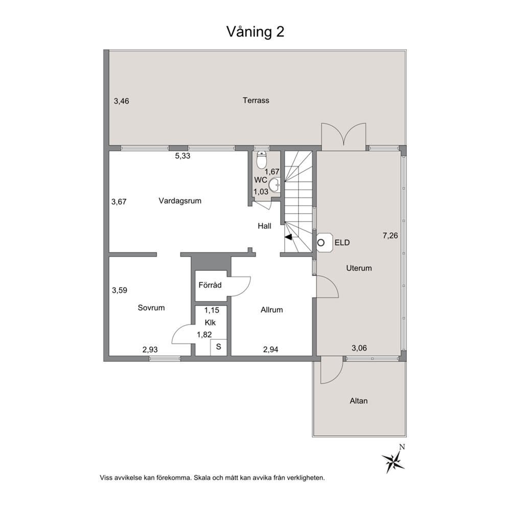 Planritning - Övre plan