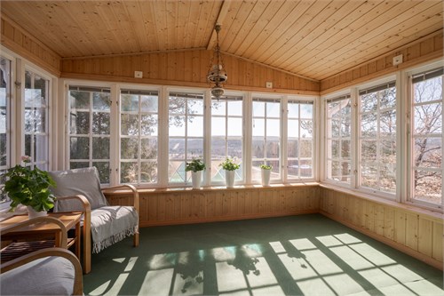 Inglasad veranda övervåning