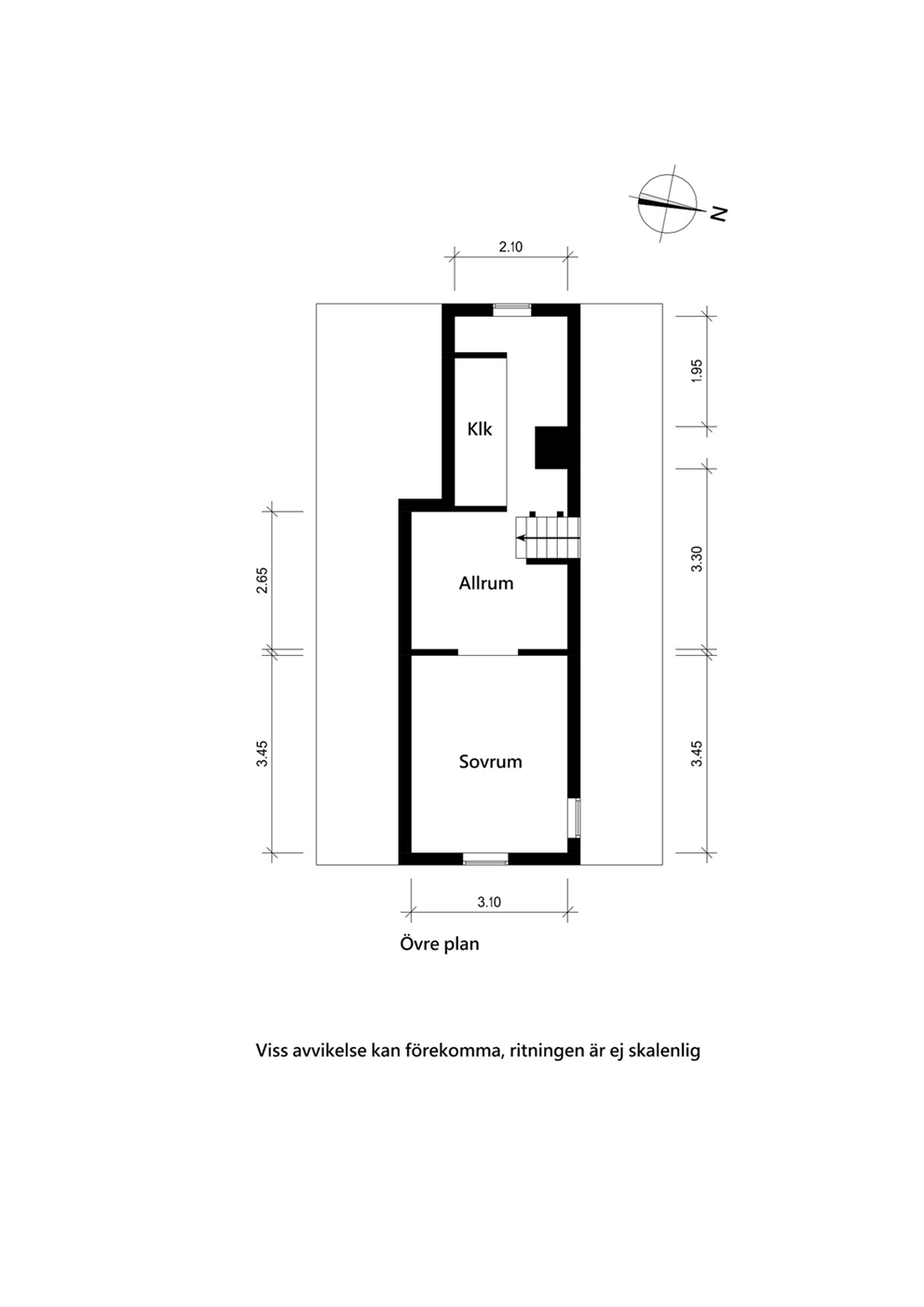 A-Framehus Övre plan