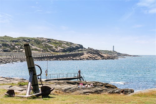 Badplats vid Ankaret och strandpromenaden