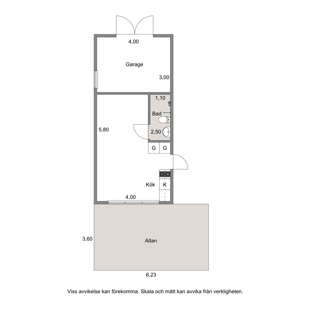 Garage + extra bostad