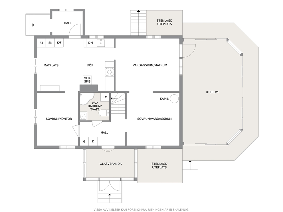 Ungefärlig planlösning entréplan