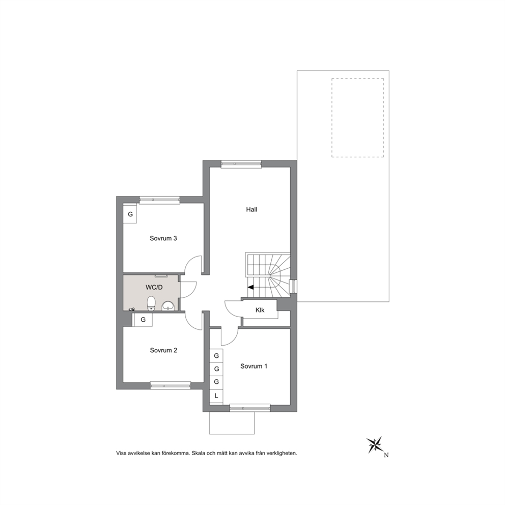Planritning Övreplan