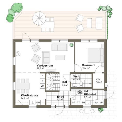 Planlösning entréplan