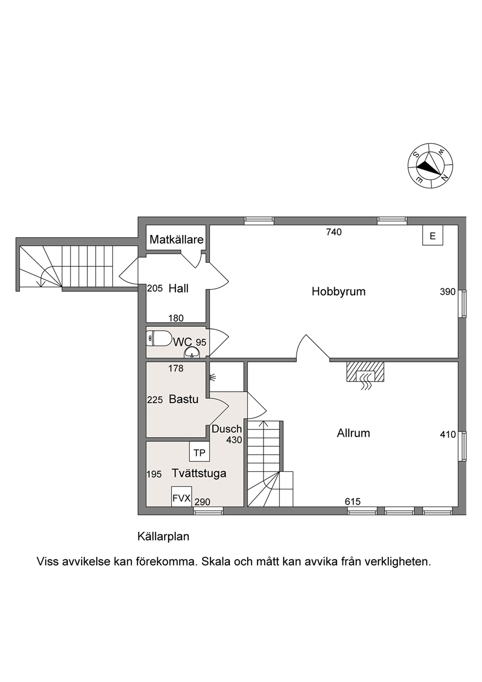 Planlösning Källarvåning