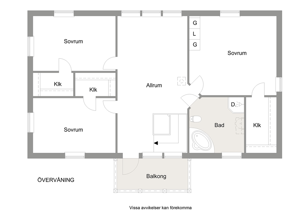 Planritning - övre plan