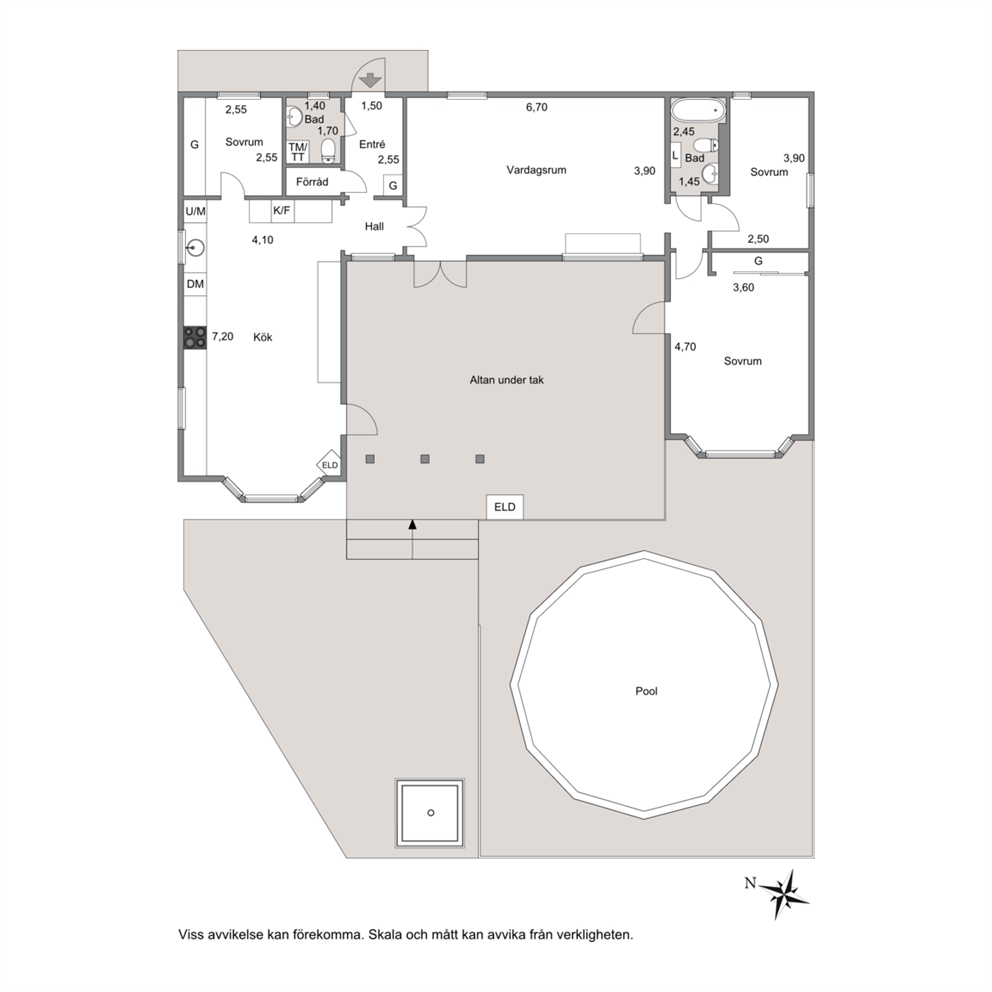 Planskiss huvudhuset 2D