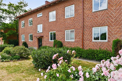 Trädgård och entré i brf Höörsbo