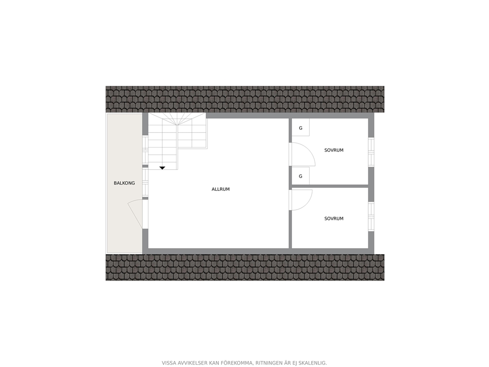 Garage/Lägenhet, övre plan