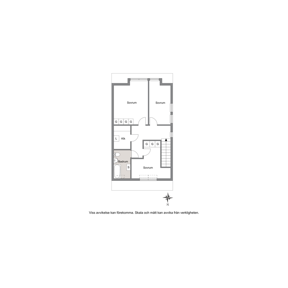 Planritning - Övre plan