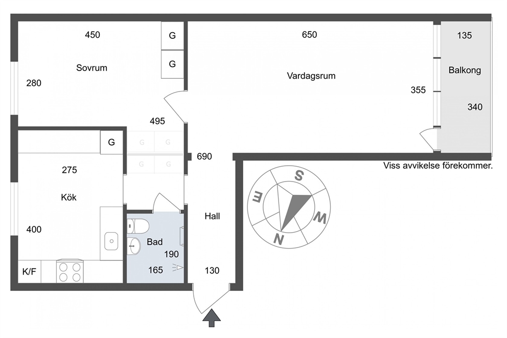 Alternativ/ursprunglig planlösning