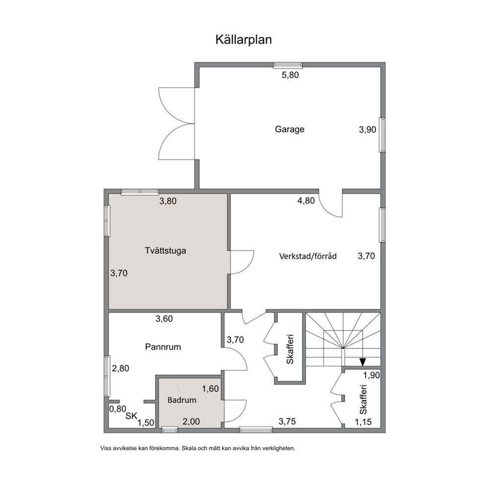 Planlösning källarvåning