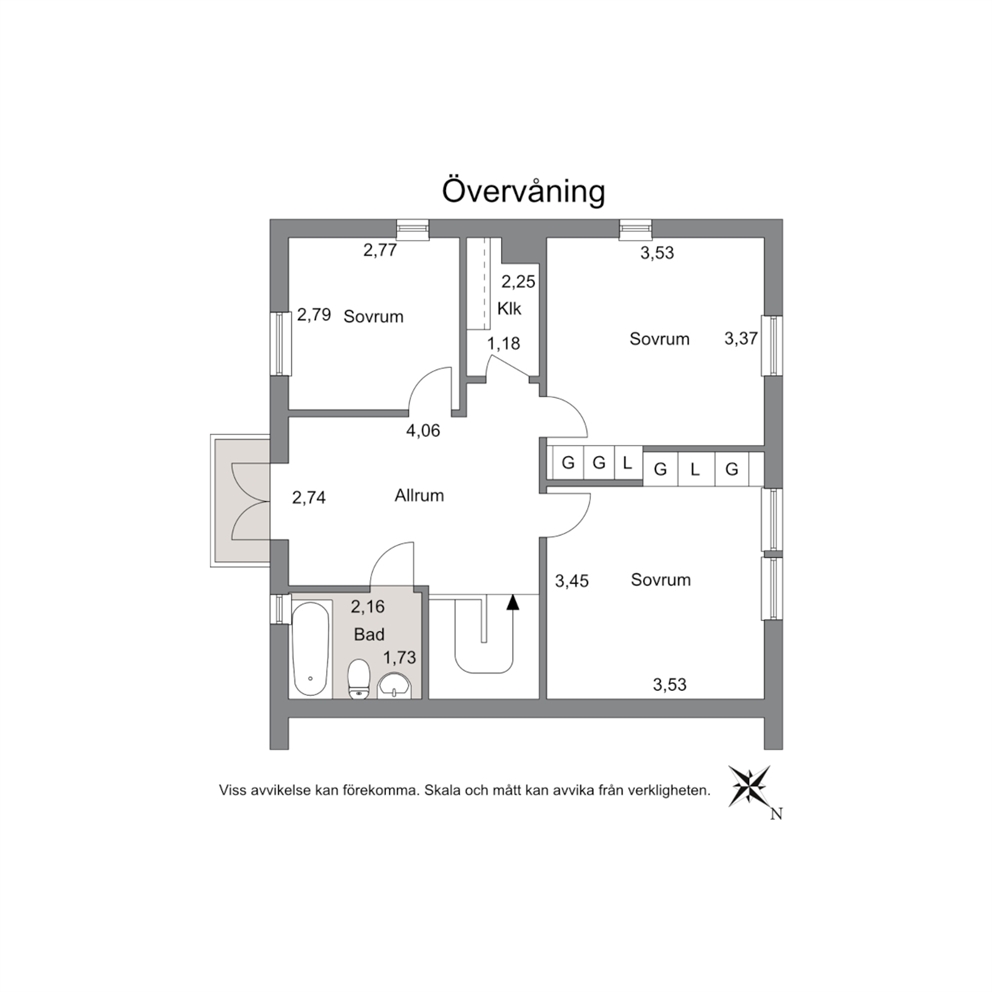 Planlösning övre plan