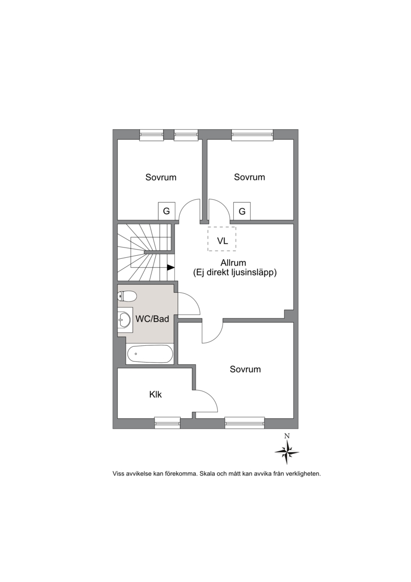 Planritning Övreplan