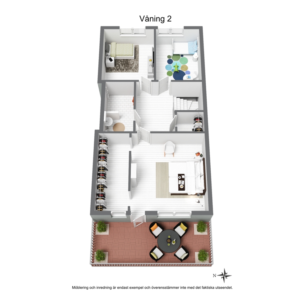 Planskiss entréplan 3D