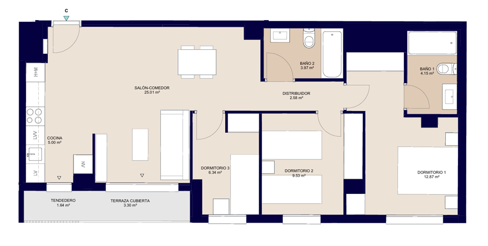 Plano del piso 1