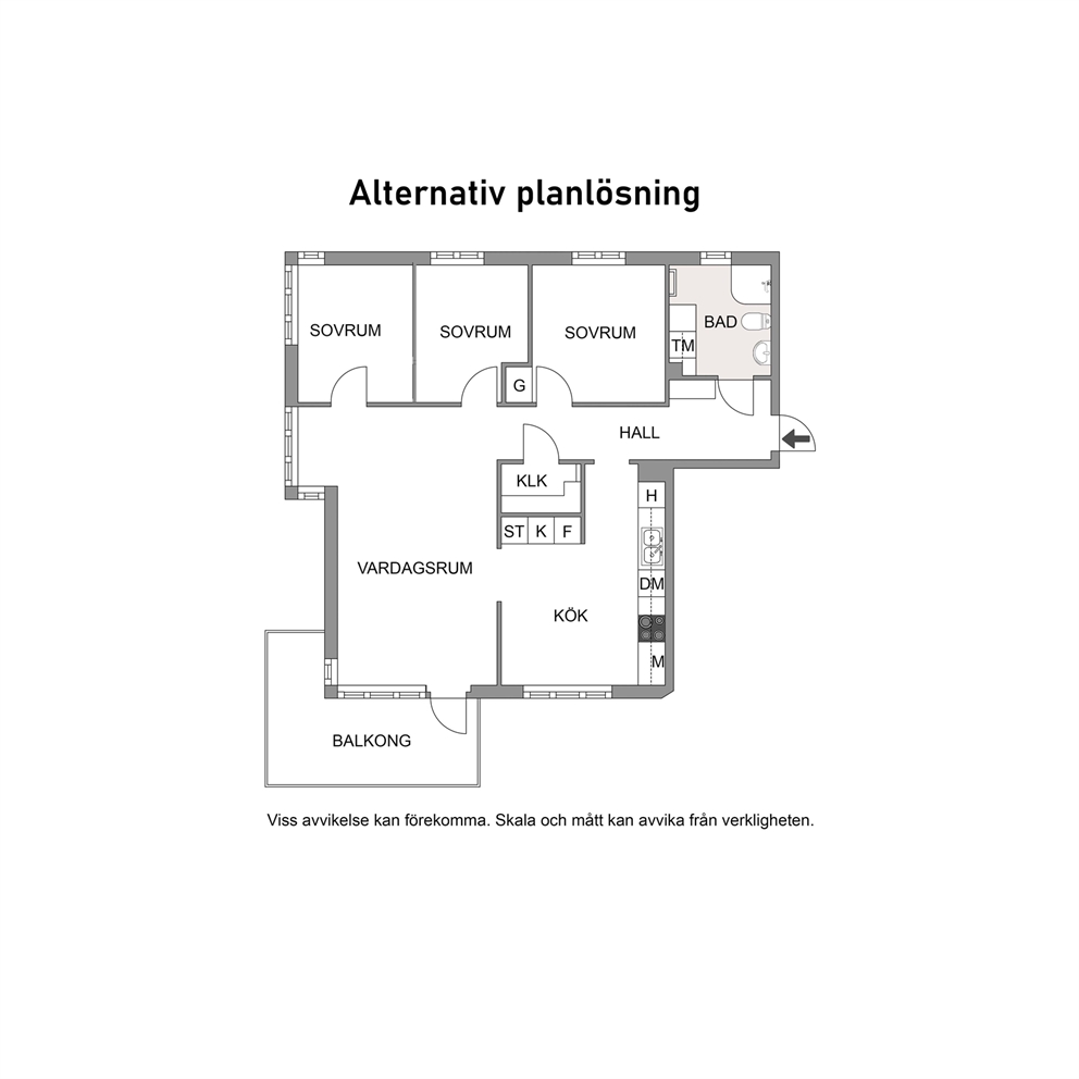 Alternativ planlösning