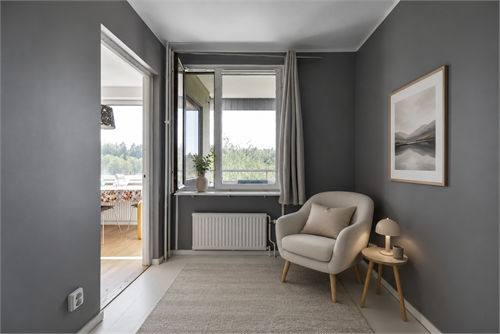 AI stylad bild för att visa bostadens potential