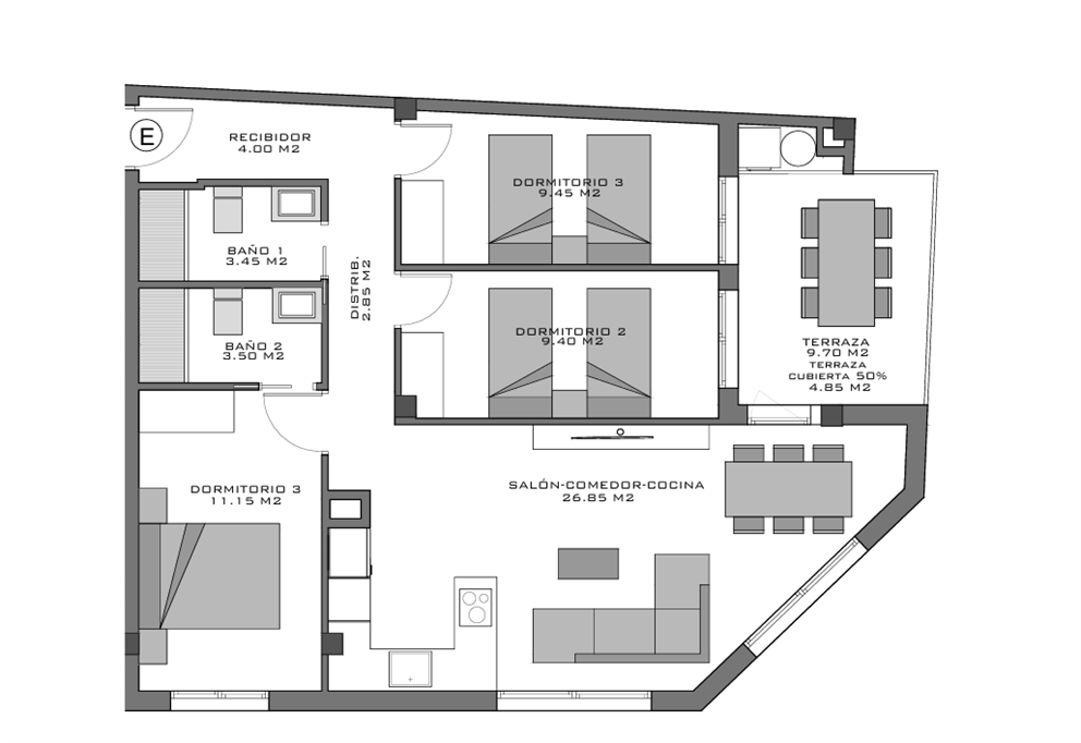 Plano del piso 3