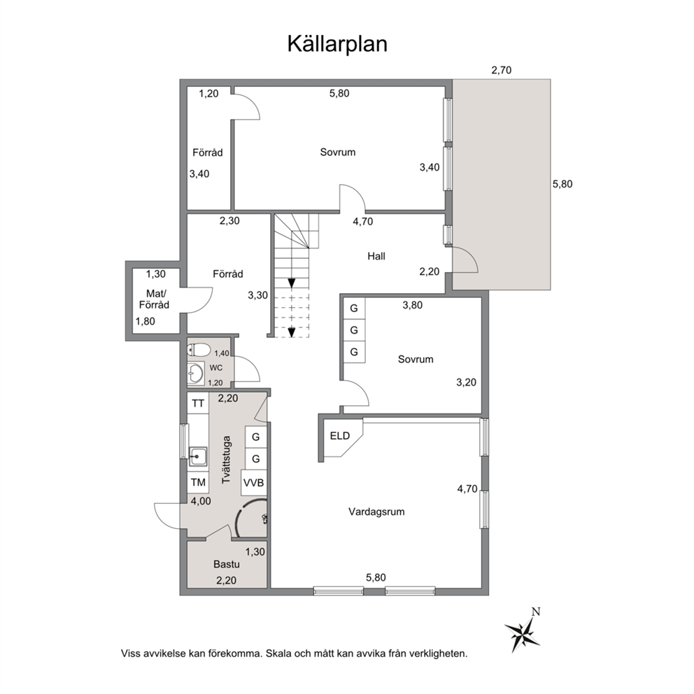 Planlösning suterrängplan