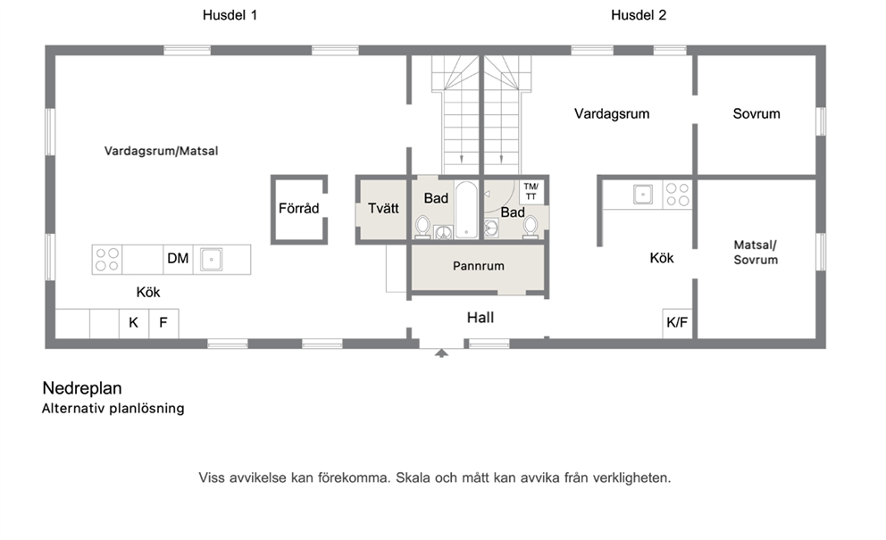 Alternativ planlösning Nedreplan